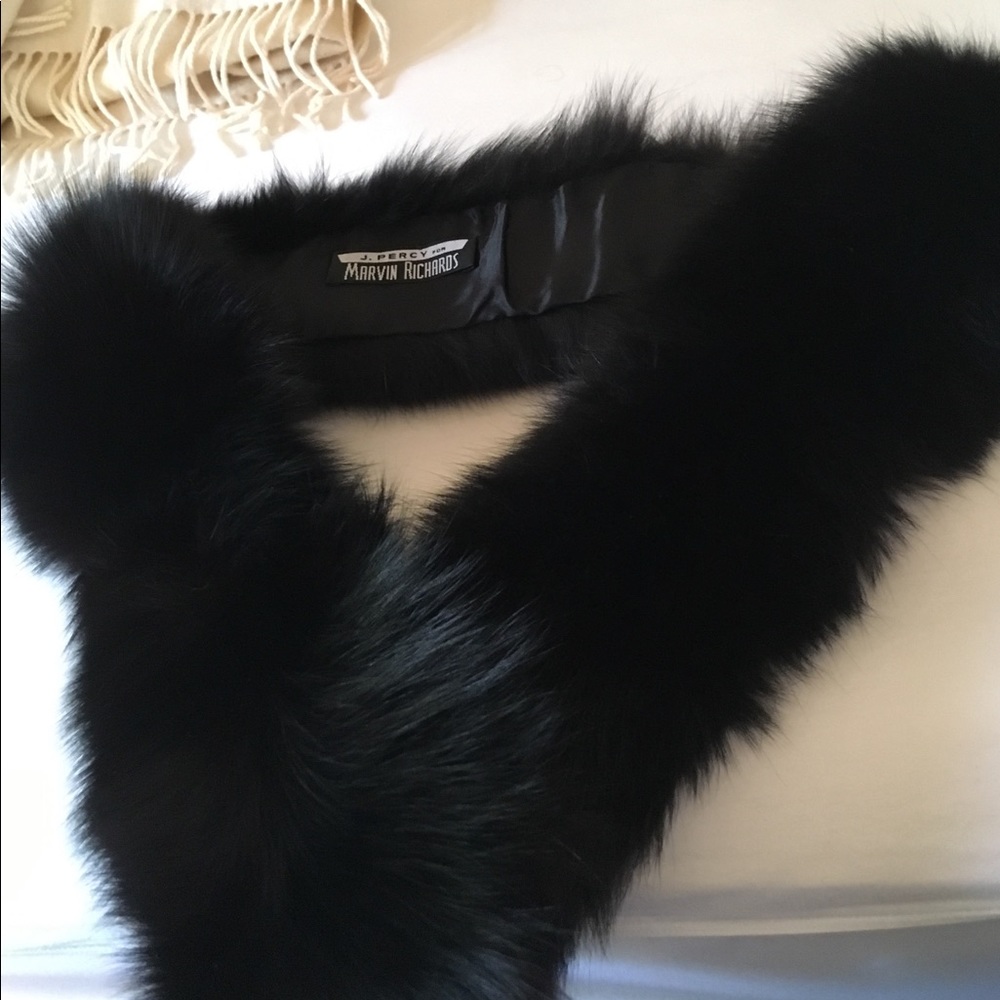 J. Percy for Marvin Richards Black Fox Fur Stole
